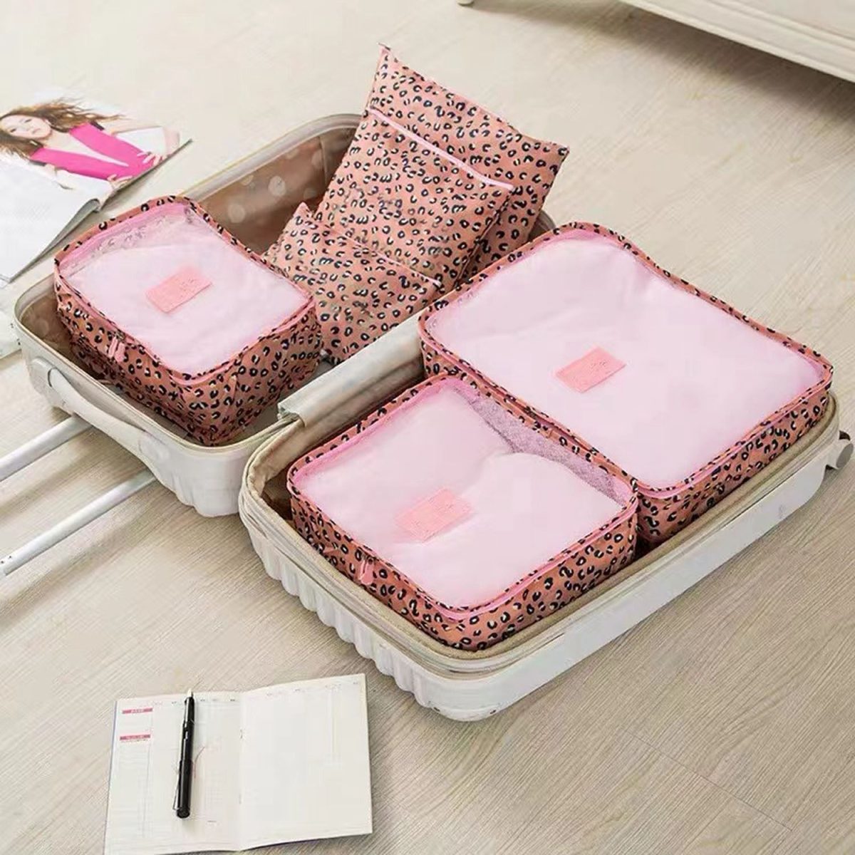 9Pcs/Set Clothes Storage Bags Water-Resistant Travel Luggage Organizer Clothing Packing Cubes for Blouse Hosiery Stocking Underwear - Image 100