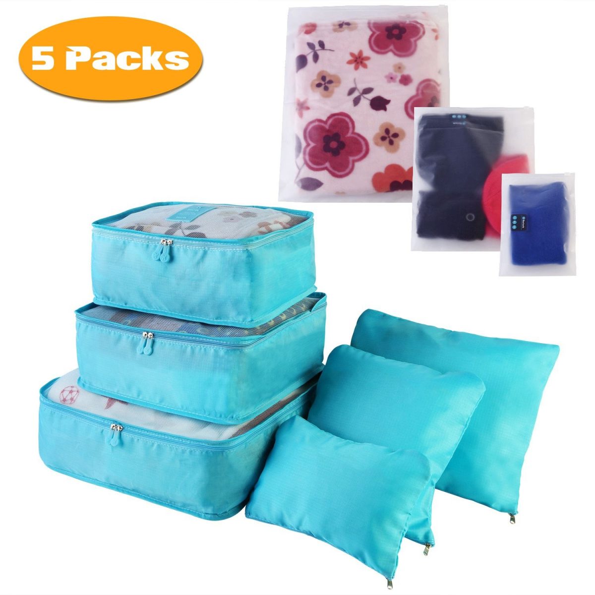 9Pcs/Set Clothes Storage Bags Water-Resistant Travel Luggage Organizer Clothing Packing Cubes for Blouse Hosiery Stocking Underwear - Image 39
