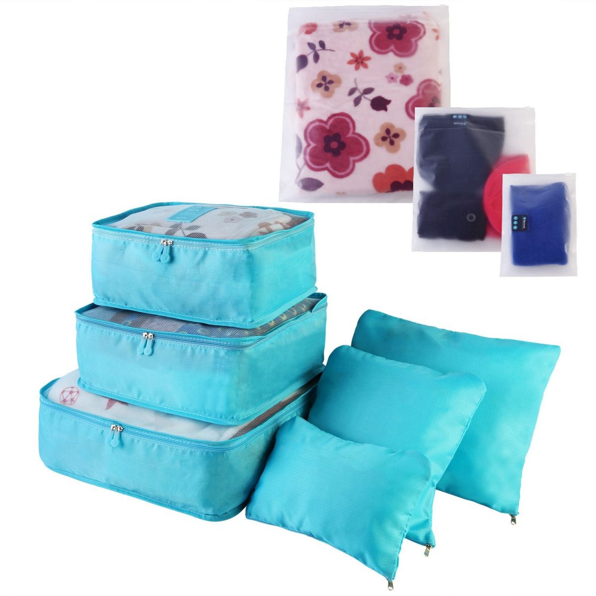 9Pcs/Set Clothes Storage Bags Water-Resistant Travel Luggage Organizer Clothing Packing Cubes for Blouse Hosiery Stocking Underwear - Image 47