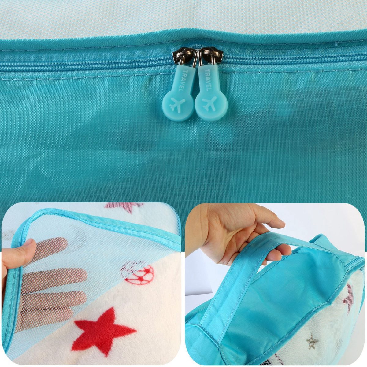 9Pcs/Set Clothes Storage Bags Water-Resistant Travel Luggage Organizer Clothing Packing Cubes for Blouse Hosiery Stocking Underwear - Image 49