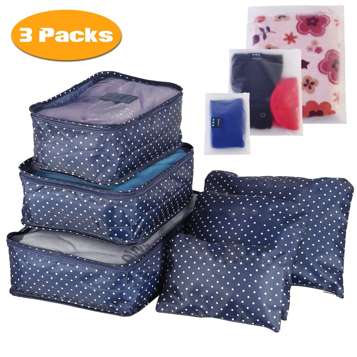 9Pcs/Set Clothes Storage Bags Water-Resistant Travel Luggage Organizer Clothing Packing Cubes for Blouse Hosiery Stocking Underwear - Image 75