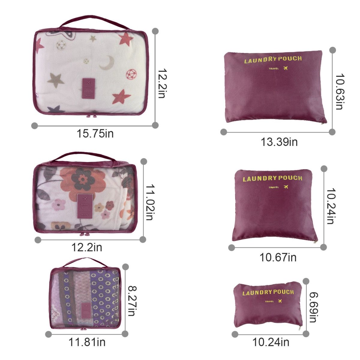 9Pcs/Set Clothes Storage Bags Water-Resistant Travel Luggage Organizer Clothing Packing Cubes for Blouse Hosiery Stocking Underwear - Image 94