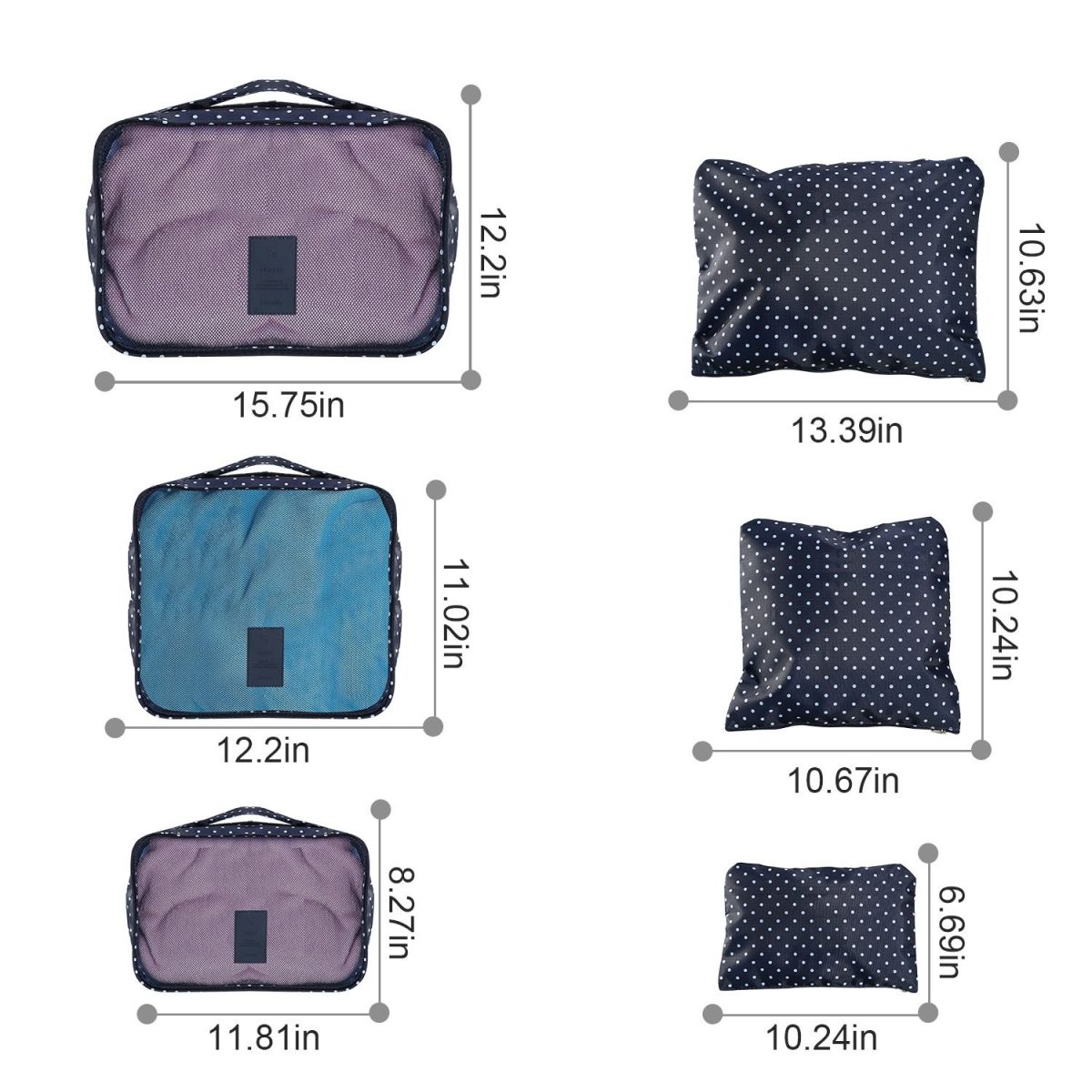 9Pcs/Set Clothes Storage Bags Water-Resistant Travel Luggage Organizer Clothing Packing Cubes for Blouse Hosiery Stocking Underwear - Image 23