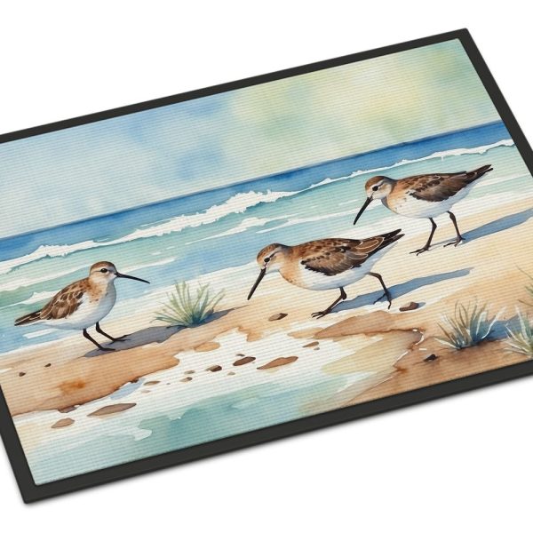 Sandpipers Hunting Doormat Front Door Mat Indoor Outdoor Rugs for Entryway, Non Slip Washable Low Pile, 24H X 36W