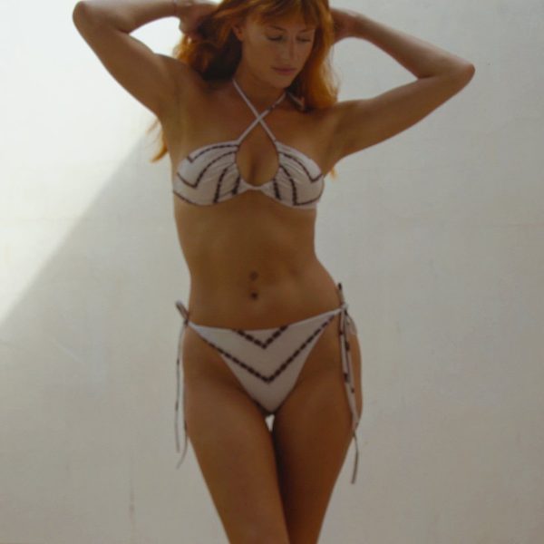 Vega String Bikini in Black Shibori
