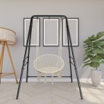 Heavy Duty Metal Swing Frame for Kids and Adults 500LBS Weight Capacity A Frame Swing Stand Only Indoor Outdoor Freestanding Backyard Swing Set Base for Porch Playground Garden