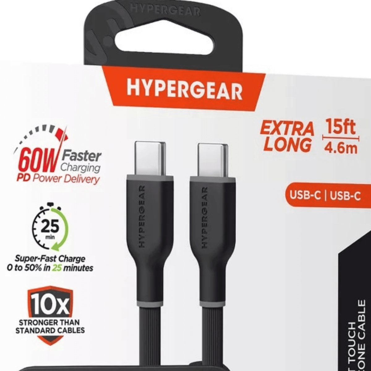 HyperGear Flexi PRO USB-C to USB-C Cable 15ft - Image 5