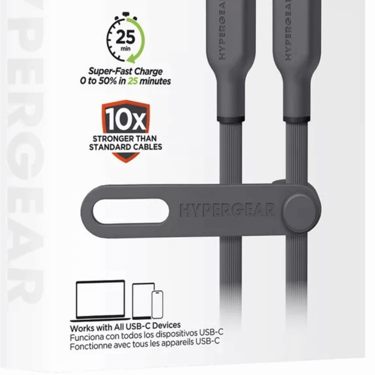 HyperGear Flexi PRO USB-C to USB-C Cable 15ft - Image 9