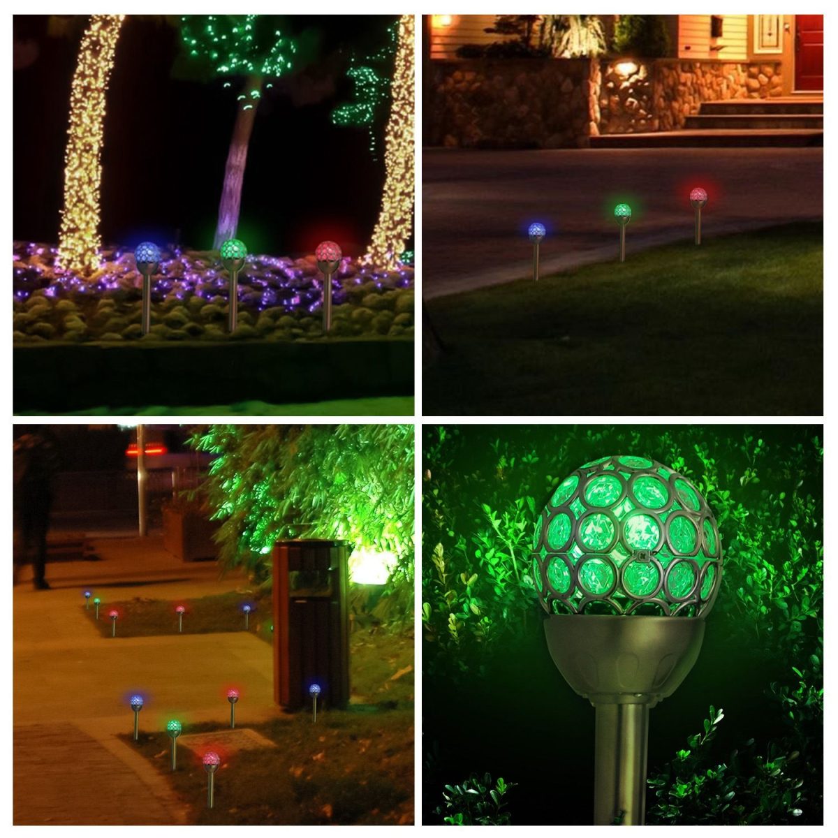 3 Pcs Outdoor Solar Lights IP44 Waterproof Ball RGB Light Garden Decor Lamp Landscape Christmas - Image 8