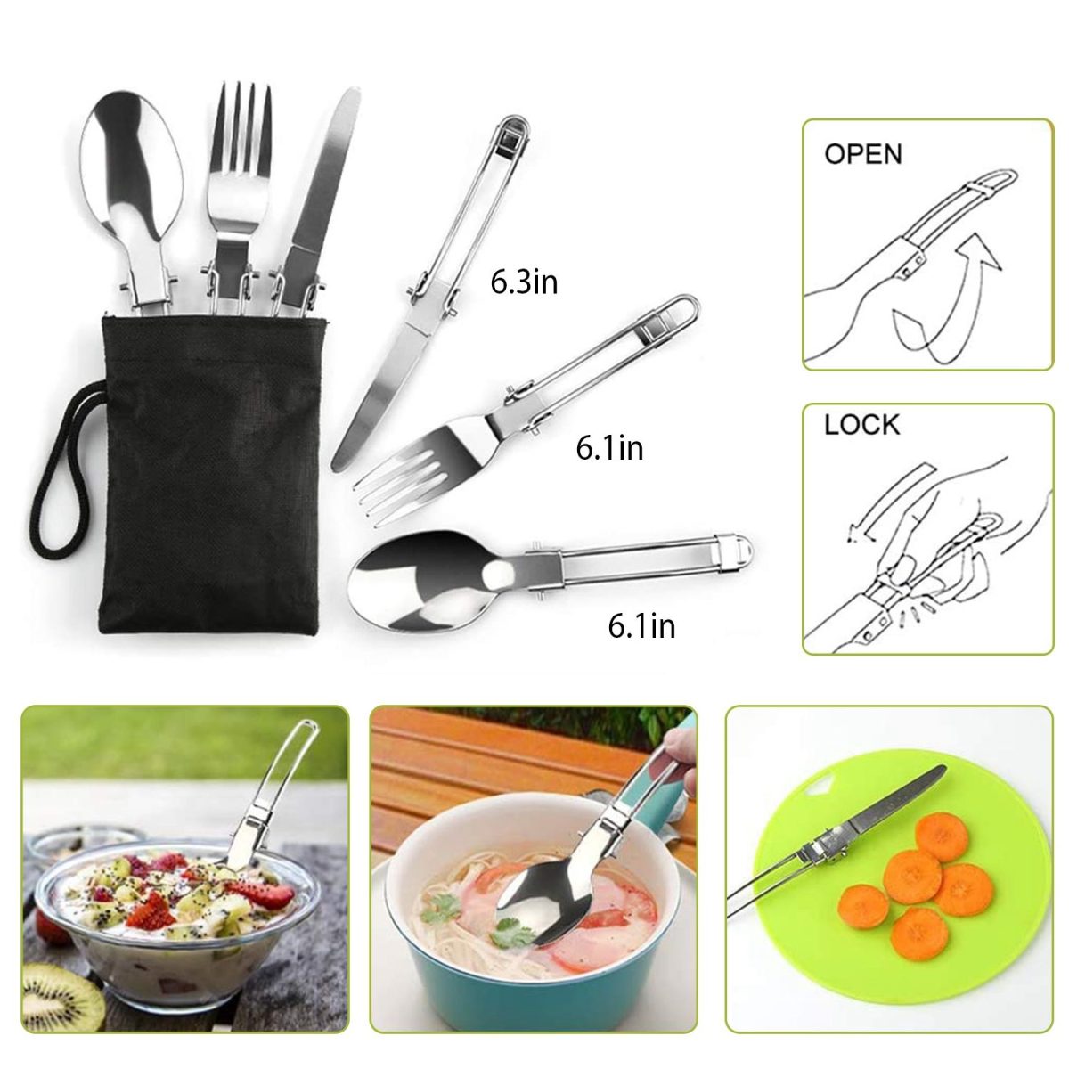 12Pcs Camping Cookware Set Camping Stove Aluminum Pot Pans Kit for Hiking Picnic Outdoor with Cup Fork Spoon Knife - Image 10