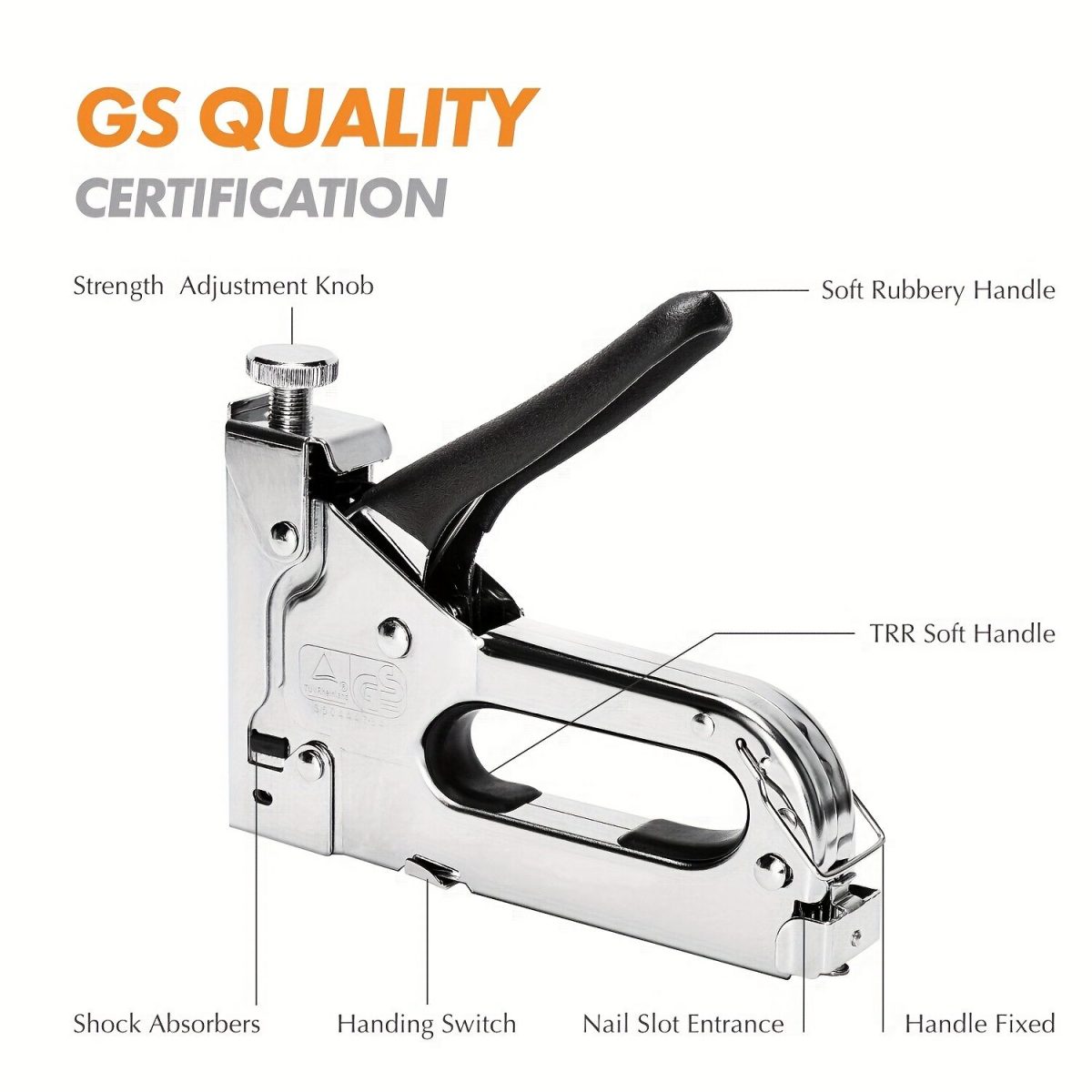 1pc, 3 In 1 Heavy Duty Staple Gun Kit With 300 Staples, Upholstery Stapler For Fixing Material, Decoration, Carpentry, Furniture, Doors And Windows - Image 4
