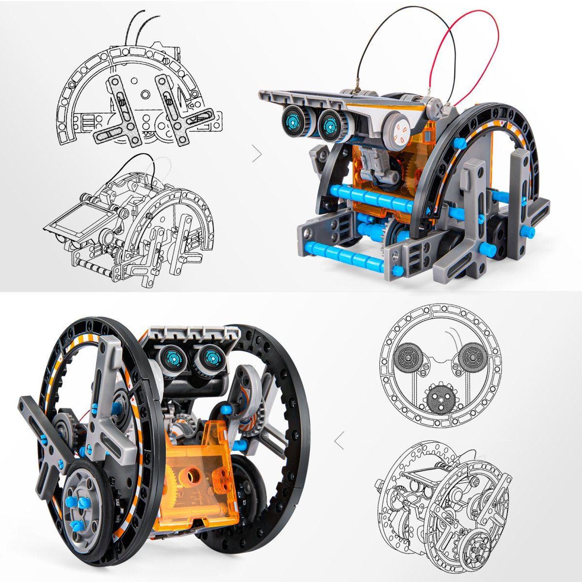 STEM Solar Robot Kit For Kids; 12-in-1 Educational STEM Science Experiment Toys; Solar Powered Building Kit DIY For 8 9 10 11 12 13 Years Old Boys & Girls Kids Toy - Image 10