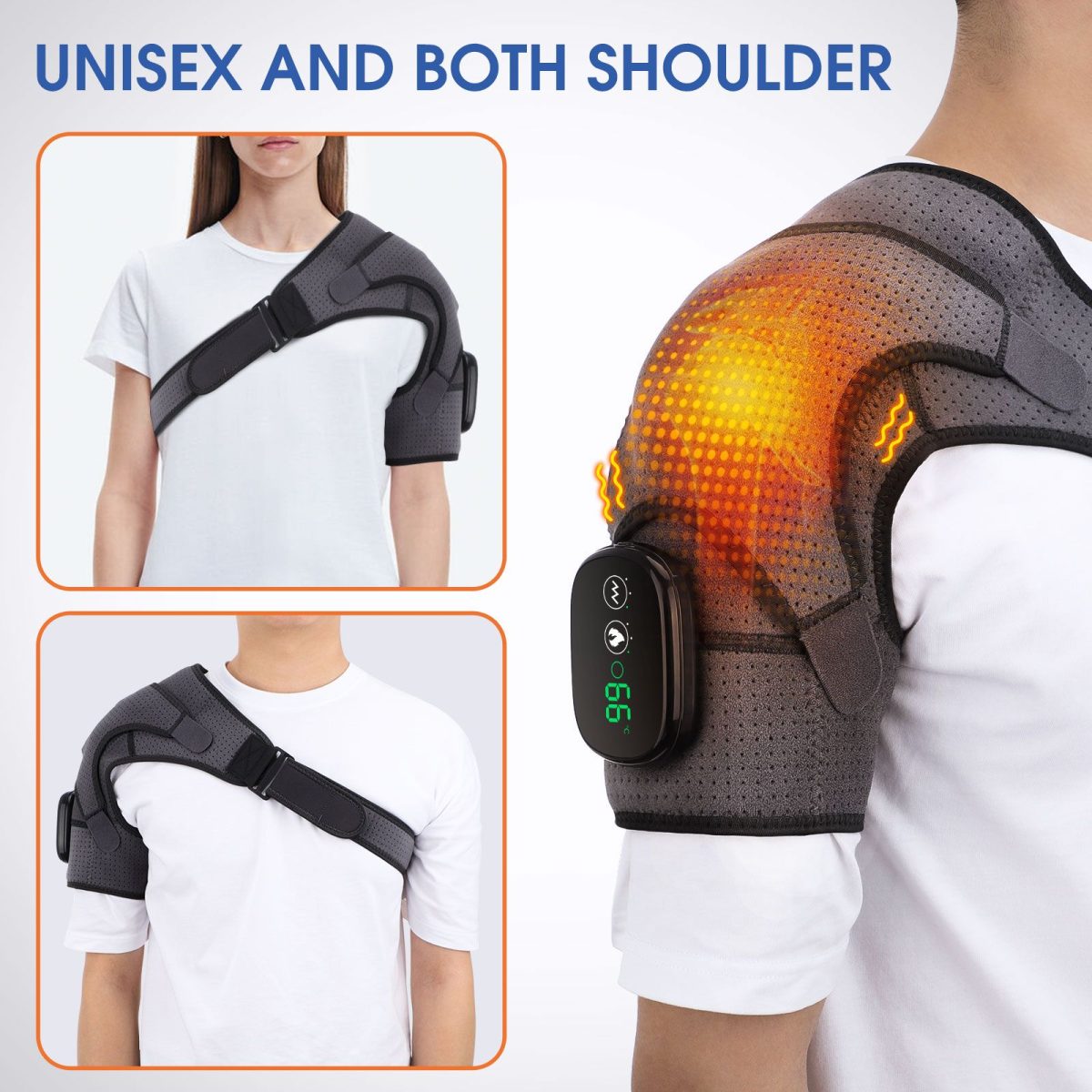 Electric Shoulder Massager Heating Pad Vibration Massage Support Belt Arthritis Pain Relief Shoulder Thermal Physiotherapy Brace - Image 6