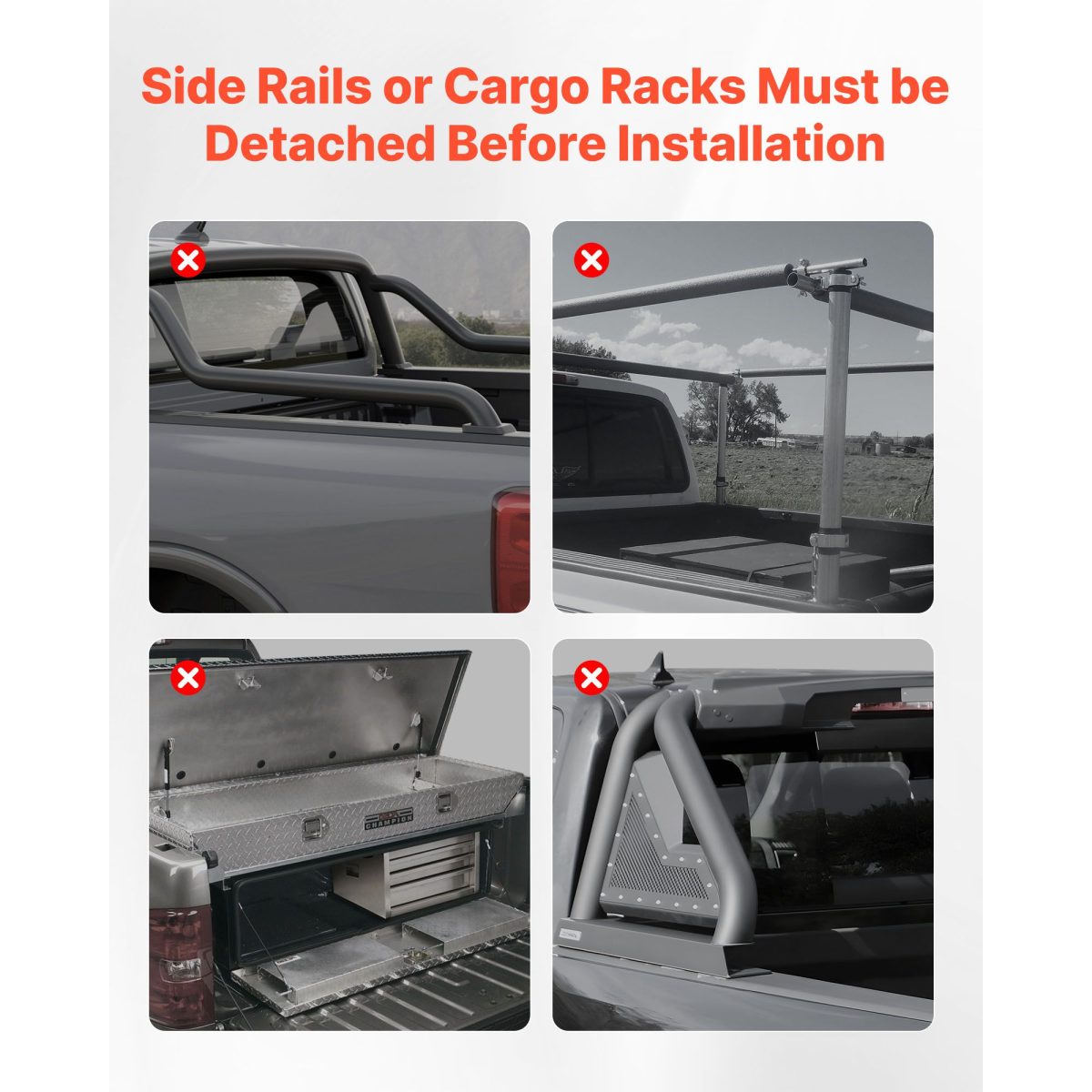 Soft Roll-Up Truck Bed Tonneau Cover, Compatible with 2014-2025 Chevy Silverado/GMC Sierra 1500 & 2014-2019 2500 3500 HD, Fits 6.5 ft (6 ft 7 in/79 in) Bed, PVC Tonneau Cover with Aluminum Bars - Image 7