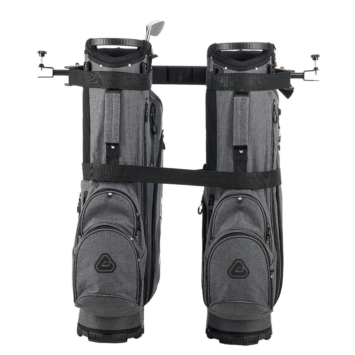 Golf Cart Bag Holder, 53.9 x 7.7 x 2.4 Inch, Compatible with Most 2+2 Golf Cart Rear Seat with 1.2-Inch Square Tubes, Adjustable Rear Seat Carts Club Holder with Strap, No Drilling Required - Image 11