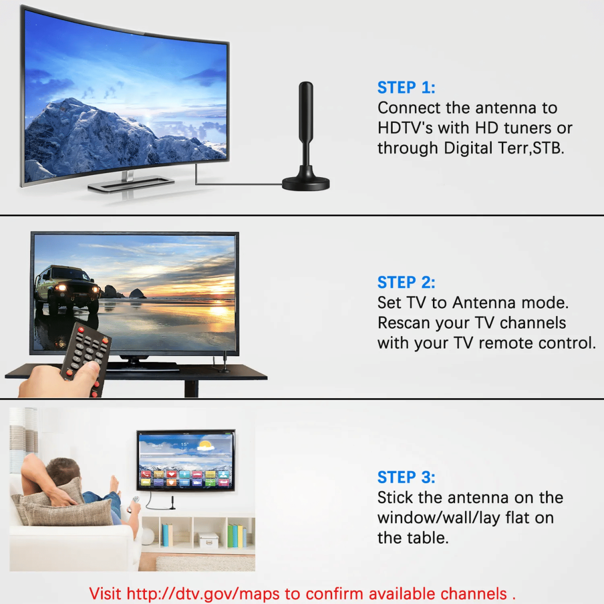 5600Miles Upgraded TV Antenna HDTV Amplified Digital 4K 1080P Long Range Indoor - Image 12