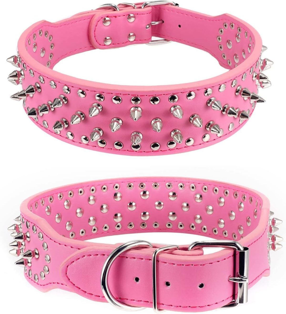 Spiked Studded Leather Dog Collar Rivets Pet Small Large Cat Pit Bull Adjustable - Image 16