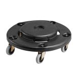 Trash Can Dolly, Fit 20, 32, 44, 55 Gallon Containers, Round Trash Can Roller Base with 4 Lockable Wheels, 500lbs Weight Capacity, Heavy Duty Barrel Dolly, Multi-Functional Rolling Dolly Cart