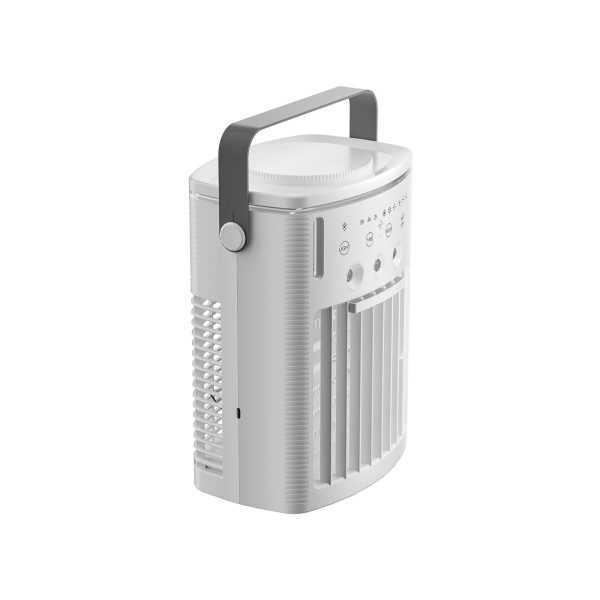 Portable Air Conditioner, 4-in-1 Evaporative Air Cooler with Remote Control, 3-Speed Mini Air Conditioner with Timer, 3 Mist Levels, 1L Water Tank, 120° Oscillating Mini AC Fan for Desktop Home