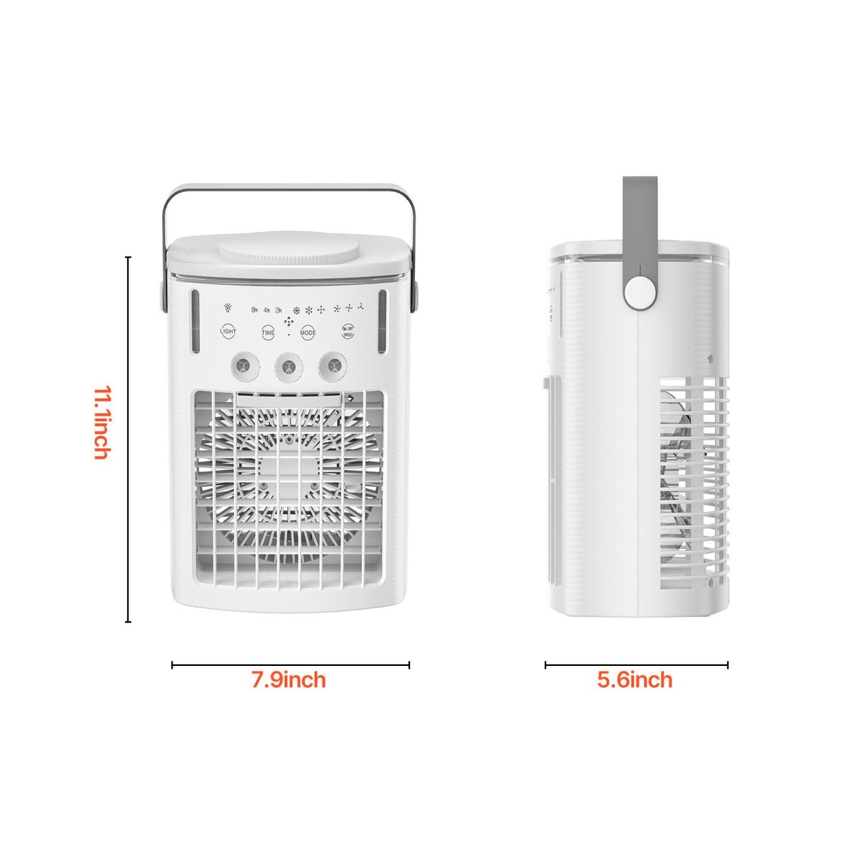 Portable Air Conditioner, 4-in-1 Evaporative Air Cooler with Remote Control, 3-Speed Mini Air Conditioner with Timer, 3 Mist Levels, 1L Water Tank, 120° Oscillating Mini AC Fan for Desktop Home - Image 8