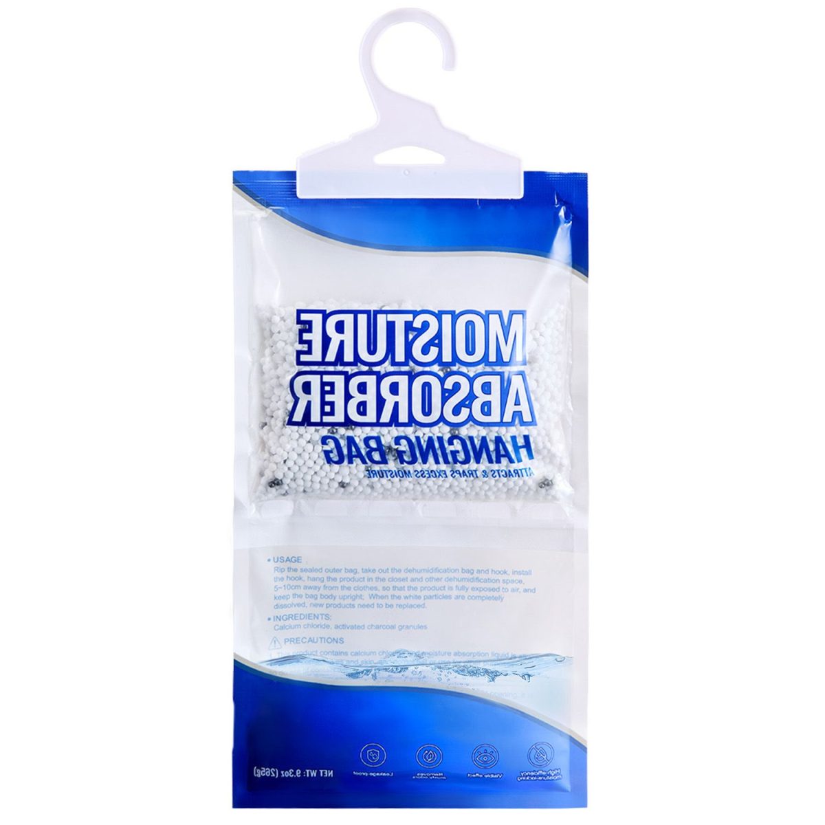 Hanging Moisture Absorber, 9.3 oz Hanging Closet Dehumidifier Bags(10 Packs), Fragrance Free Moisture Bags in Wardrobes, Bedrooms, Bathrooms - Image 8