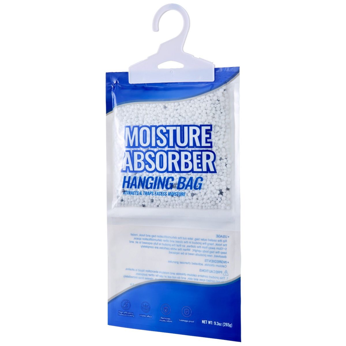 Hanging Moisture Absorber, 9.3 oz Hanging Closet Dehumidifier Bags(10 Packs), Fragrance Free Moisture Bags in Wardrobes, Bedrooms, Bathrooms - Image 9