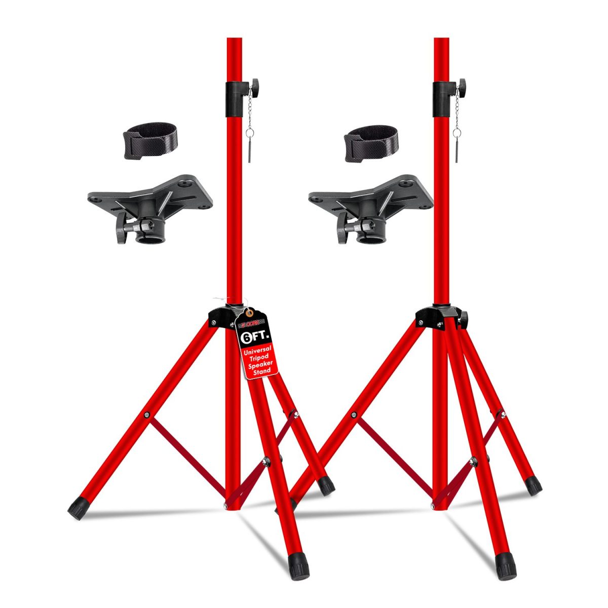 5 Core Speaker Stand 2Pcs Tripod Floor Tall Adjustable Up to 72 Inch DJ Studio Monitor Stands Pole Mount - Image 36
