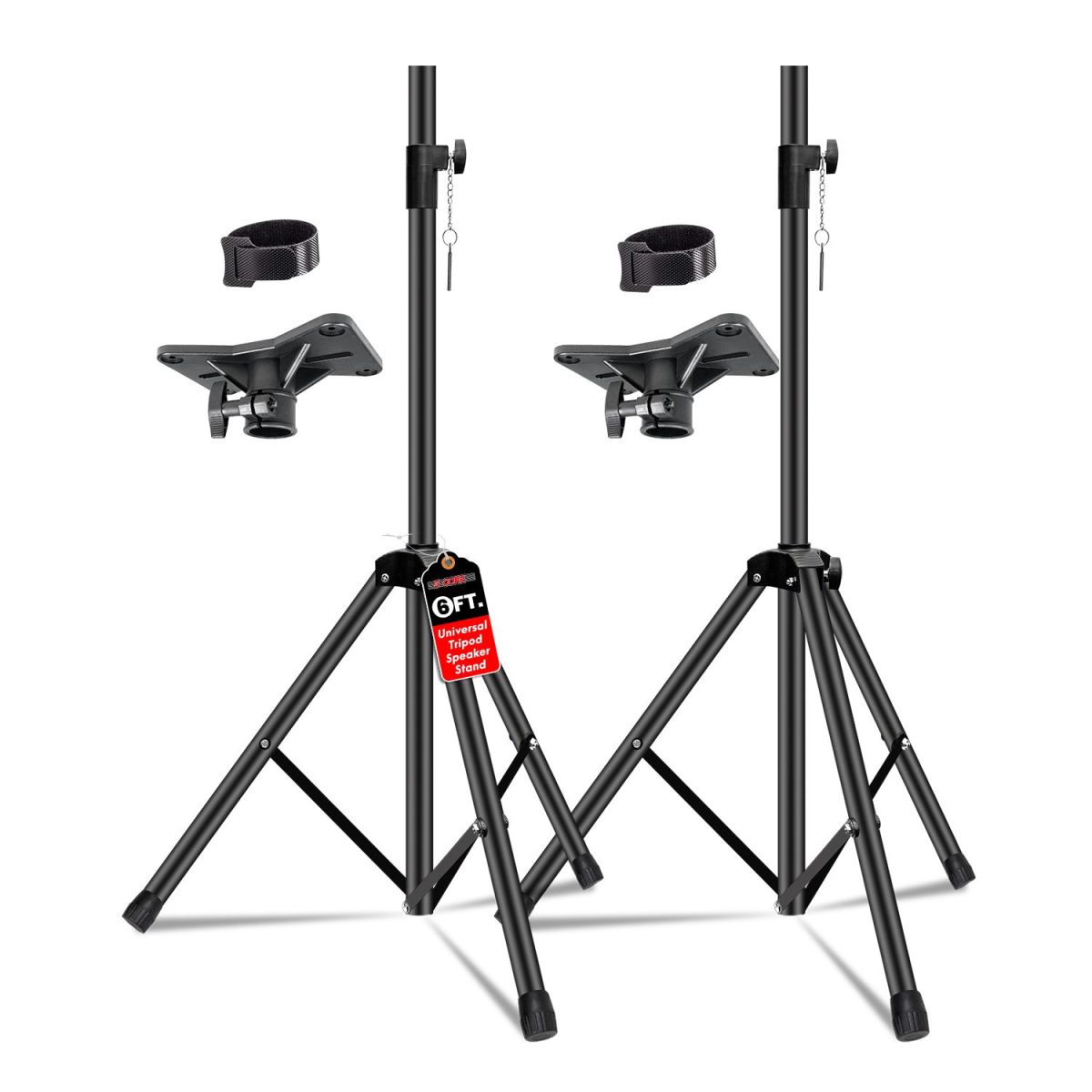 5 Core Speaker Stand 2Pcs Tripod Floor Tall Adjustable Up to 72 Inch DJ Studio Monitor Stands Pole Mount - Image 48
