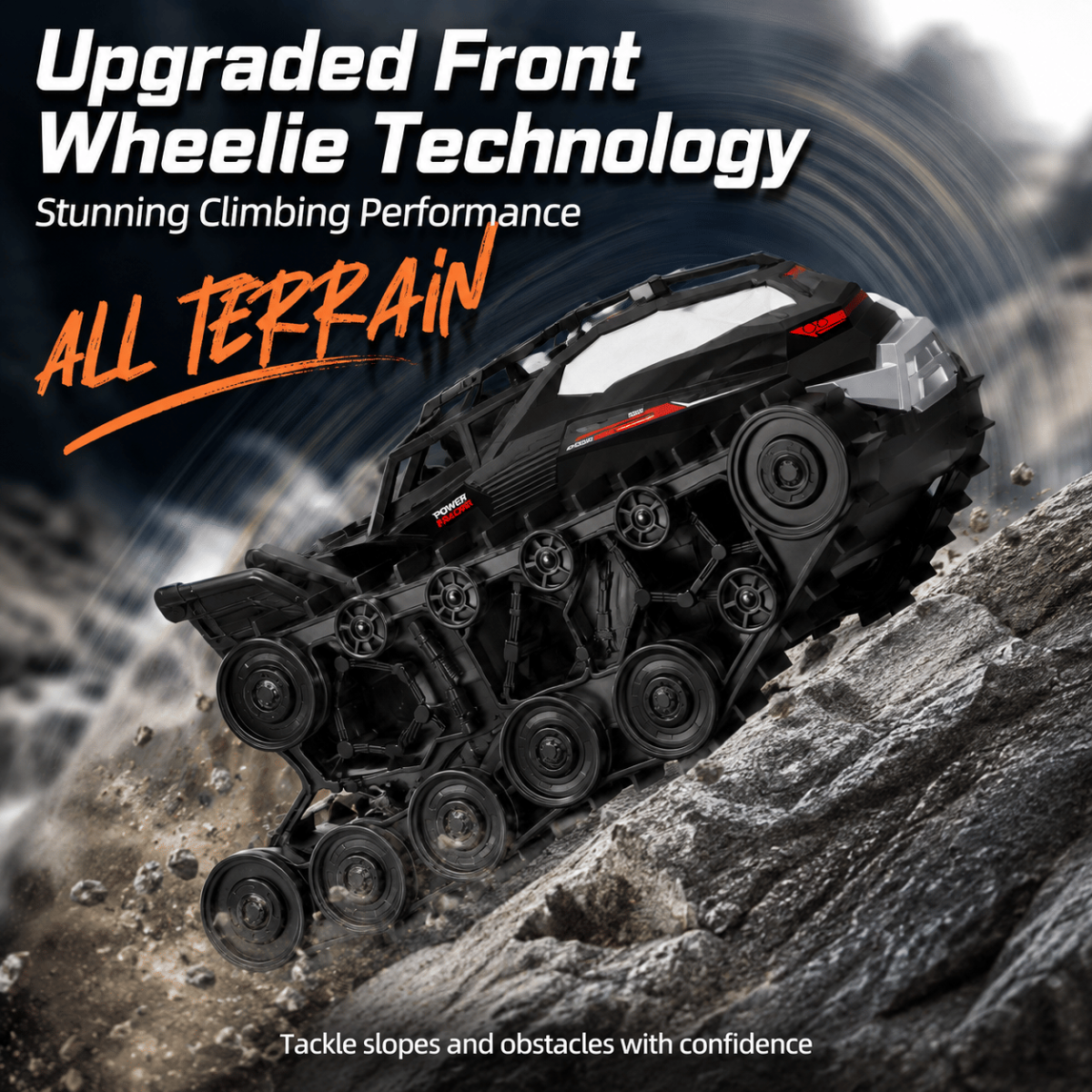 Amphibious tracked tank children's outdoor toy all-terrain off-road remote control car - Image 4