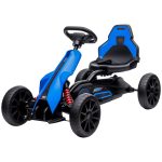 12V Electric Go Kart for Kids, Ride On Toy with EVA Tires, 2 Speeds, Adjustable Seat, Safety Belt for 3-8 Years, Blue