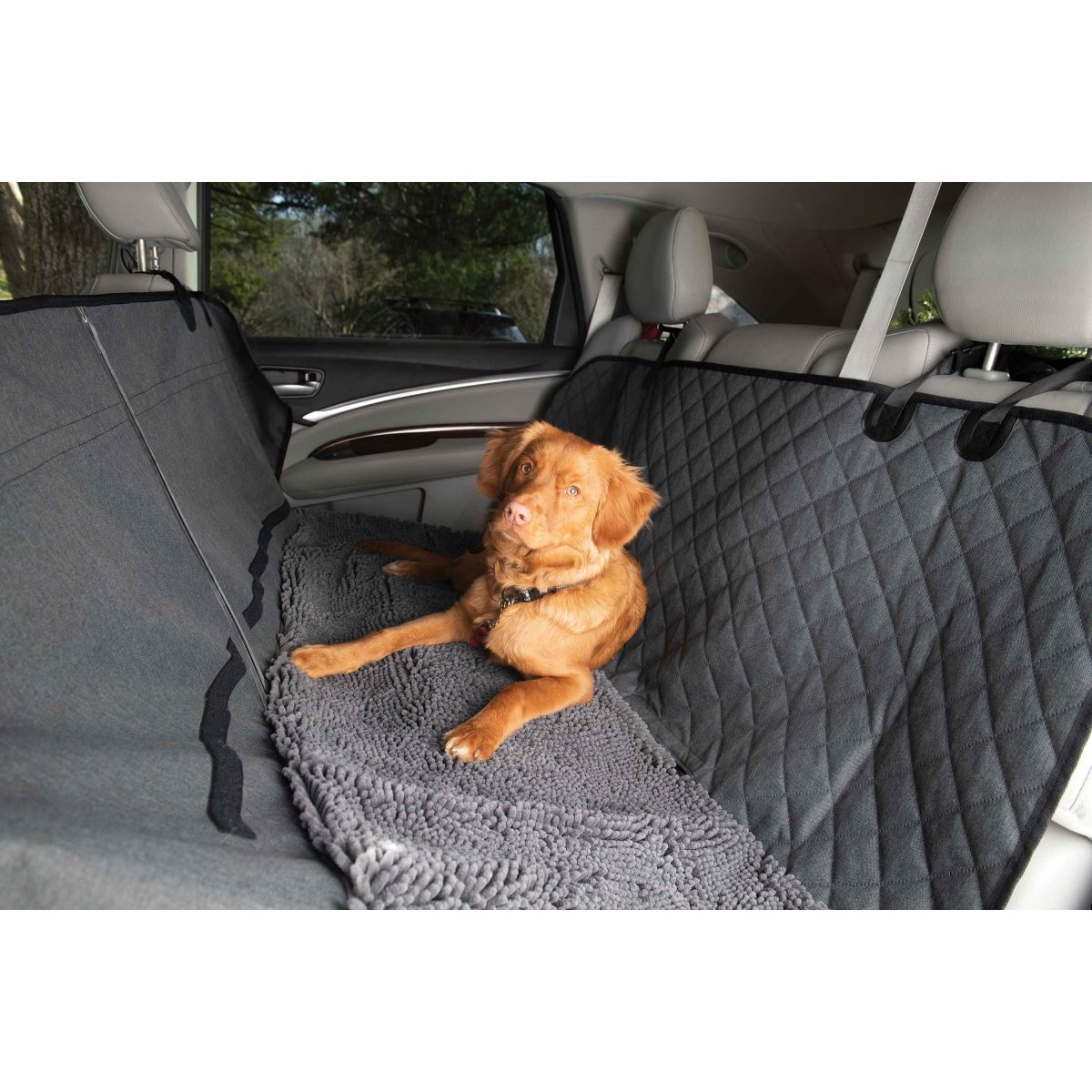 DGS Pet Products Dirty Dog 3-in-1 Car Seat Cover and Hammock Black 54" x 61" x 2" - Image 2