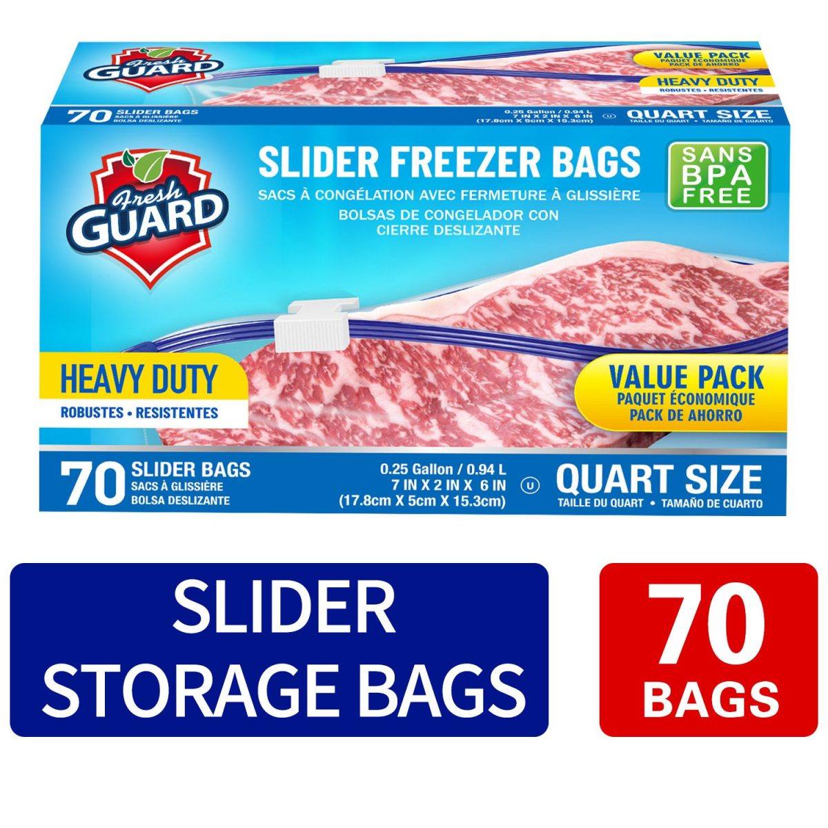 70 Count Slider Storage Bags, Zippered Fresh-keeping Bag, Heavy Duty Food Sorting Storage Bag, Food Preservation Sealed Bag, For Fruit, Grain, Vegetable And Meat, Kitchen Organizers And Storage, - Image 12