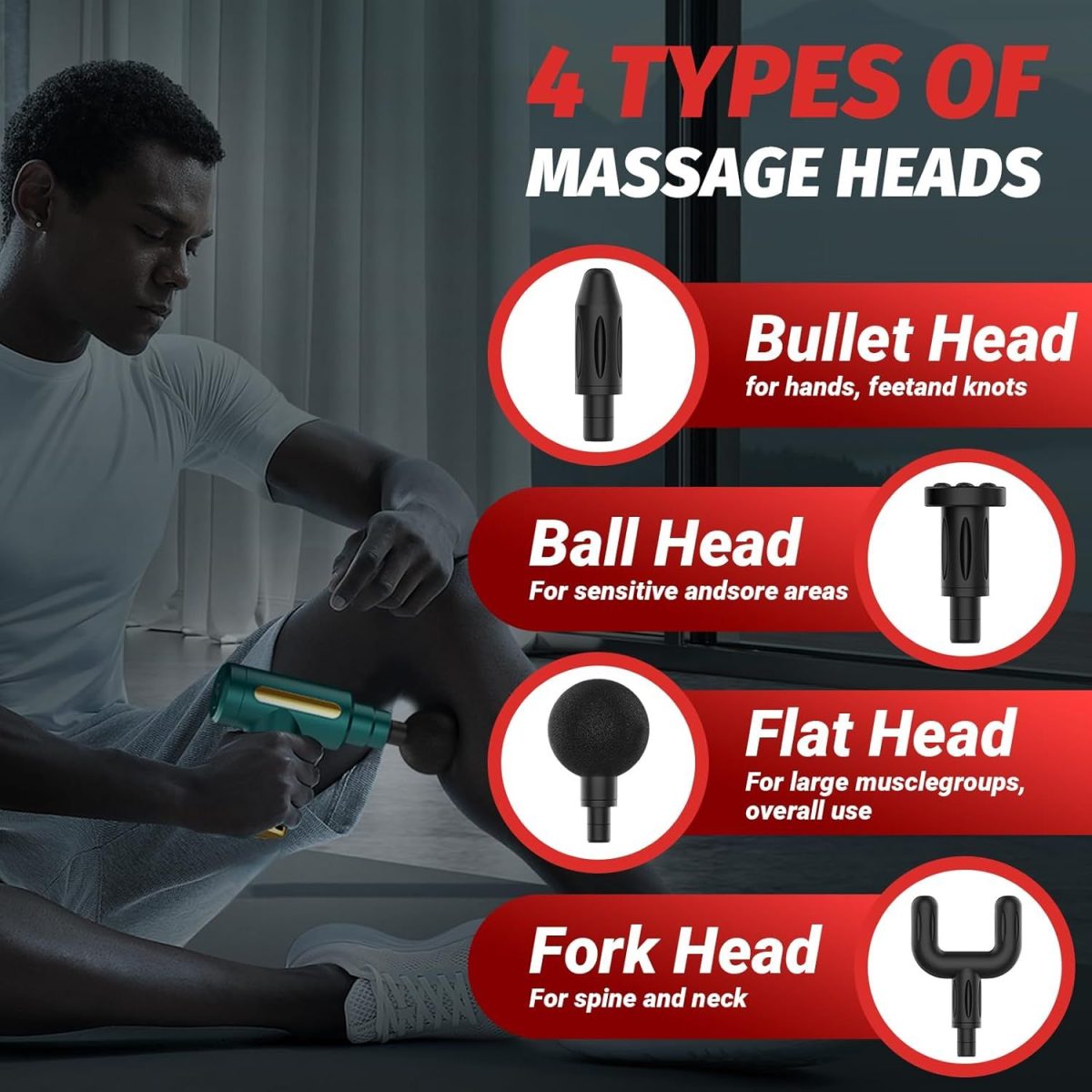 Massage Gun, Small Travel Tool, Massage Gun Deep Tissue,Percussion Handheld Portable Muscle Massager Tool for Full Body Pain Relief, Ideal Gifts for Men, Women - Image 9