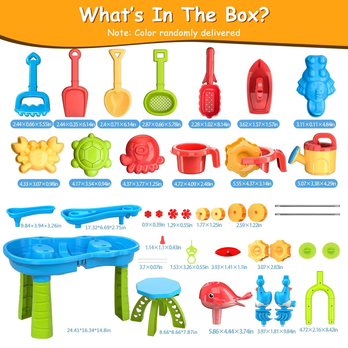 Kid Sand Water Table Toddler Water Activity Table Rain Showers Play Table Toy for 3-6 Years Old Sensory Exercise Friendship Building - Image 11