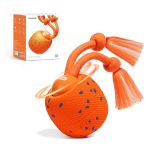 Cheerble Interactive Dog Toy, Wicked Ball Rolly, Automatic Move, E-TPU Material, Rope and Barking Sounds, for Medium to Large Dogs