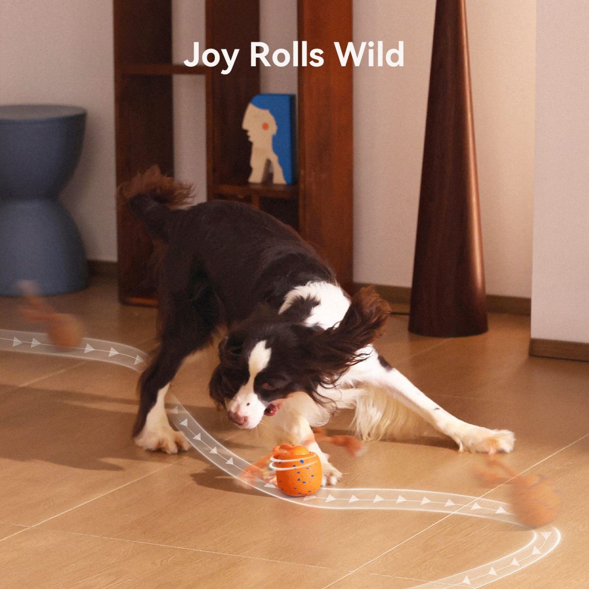 Cheerble Interactive Dog Toy, Wicked Ball Rolly, Automatic Move, E-TPU Material, Rope and Barking Sounds, for Medium to Large Dogs - Image 3