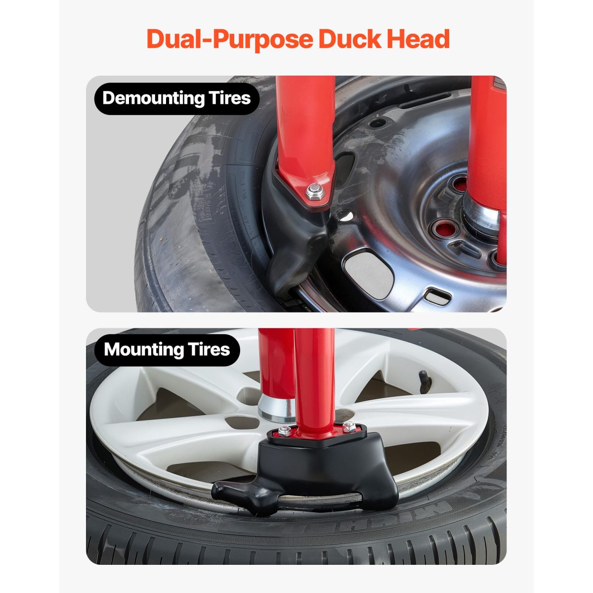 Manual Tire Changer Duck Head Kit with Silver Cone, Fit for 16"-21" Wheels, Heavy Duty Manual Tire Changer Duck Head Adapter Kit, Mounting and Demounting Tool for Most Cars, SUVs, Trucks, ATVs - Image 4