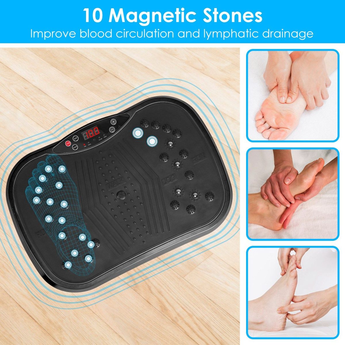 Vibration Exercise Machine With Resistant Bands Remote Control Whole Body Vibration Platform Workout Equipment Home Fitness Training Equipment For Weight Loss Fat Burner - Image 40