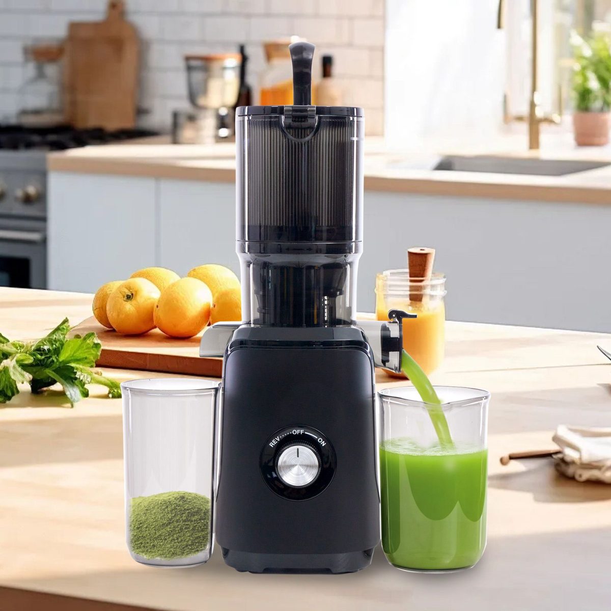 Cold juicer, chewable juicer, wide feeding trough for easy cleaning, suitable for whole vegetables and fruits - Image 7
