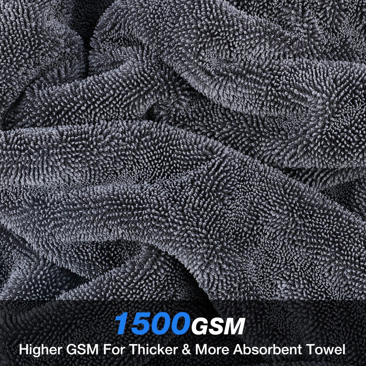 36x24'' 1500GSM Microfiber Car Drying Towel Extra Large Detailing Cleaning Cloth - Image 20