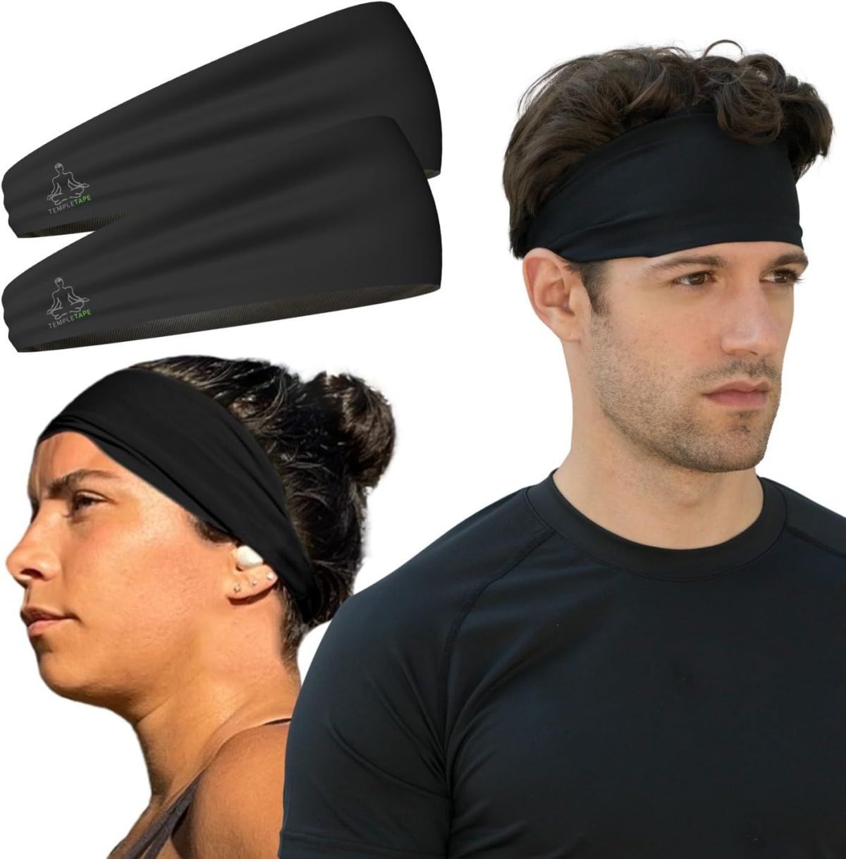 Sweat Band Workout Headbands for Women and Men - Sweatbands for Men - Moisture Wicking Sports Sweat Bands Headbands for Women, Running,Cycling,Yoga,Football Headband - Image 5