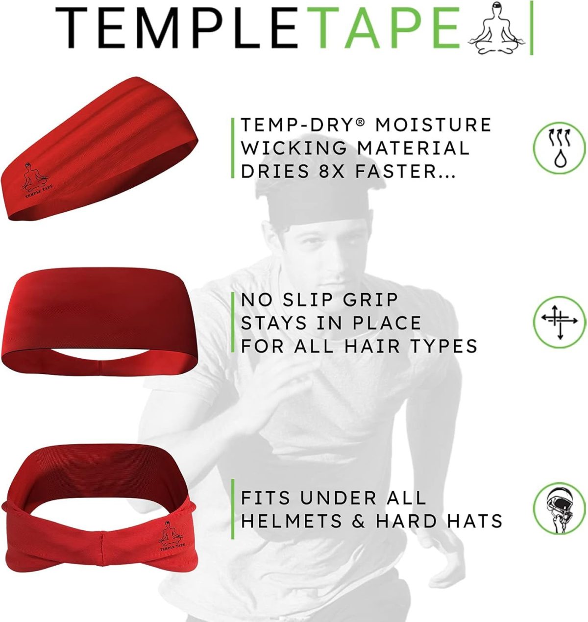 Sweat Band Workout Headbands for Women and Men - Sweatbands for Men - Moisture Wicking Sports Sweat Bands Headbands for Women, Running,Cycling,Yoga,Football Headband - Image 39