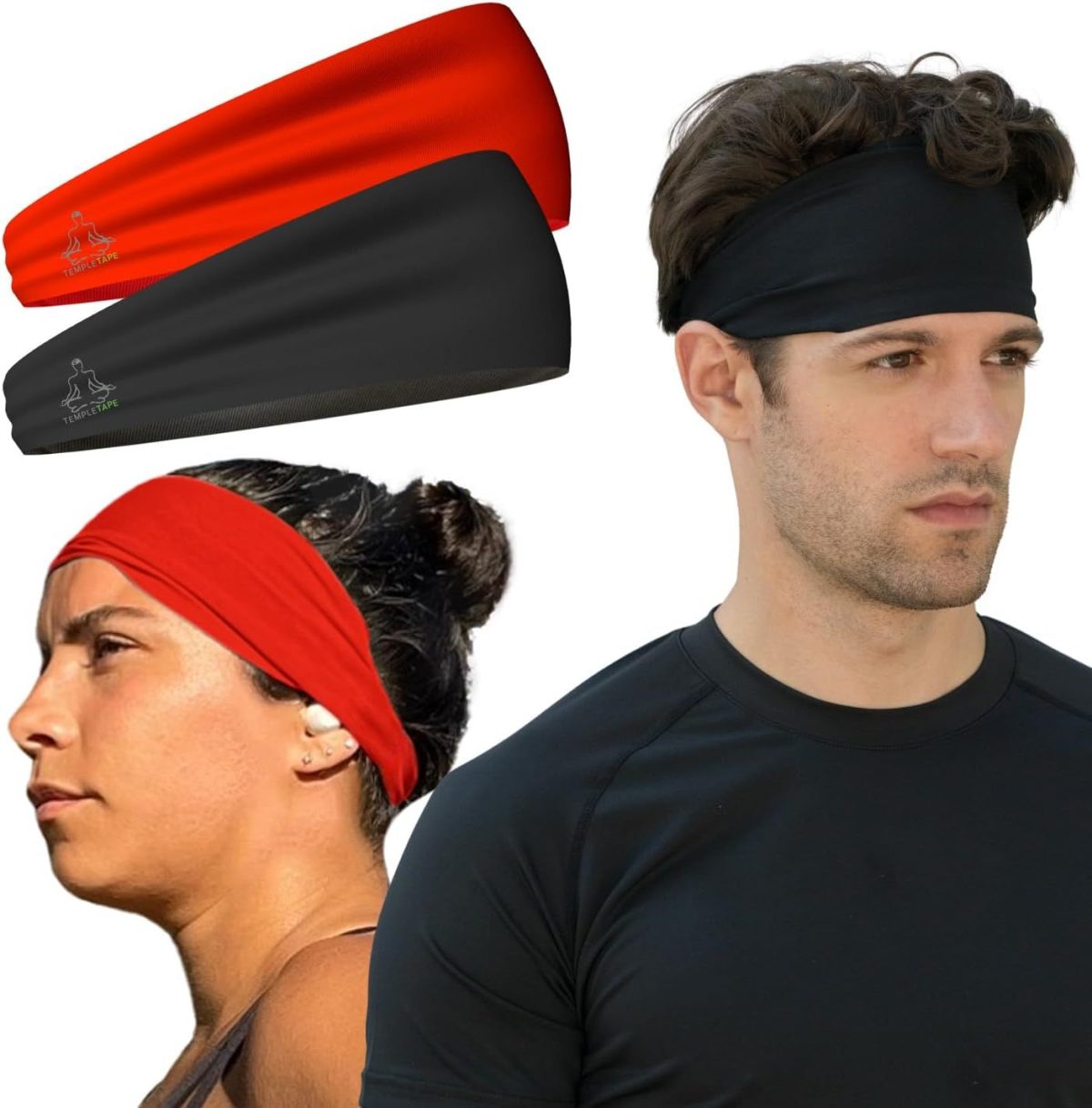 Sweat Band Workout Headbands for Women and Men - Sweatbands for Men - Moisture Wicking Sports Sweat Bands Headbands for Women, Running,Cycling,Yoga,Football Headband - Image 38
