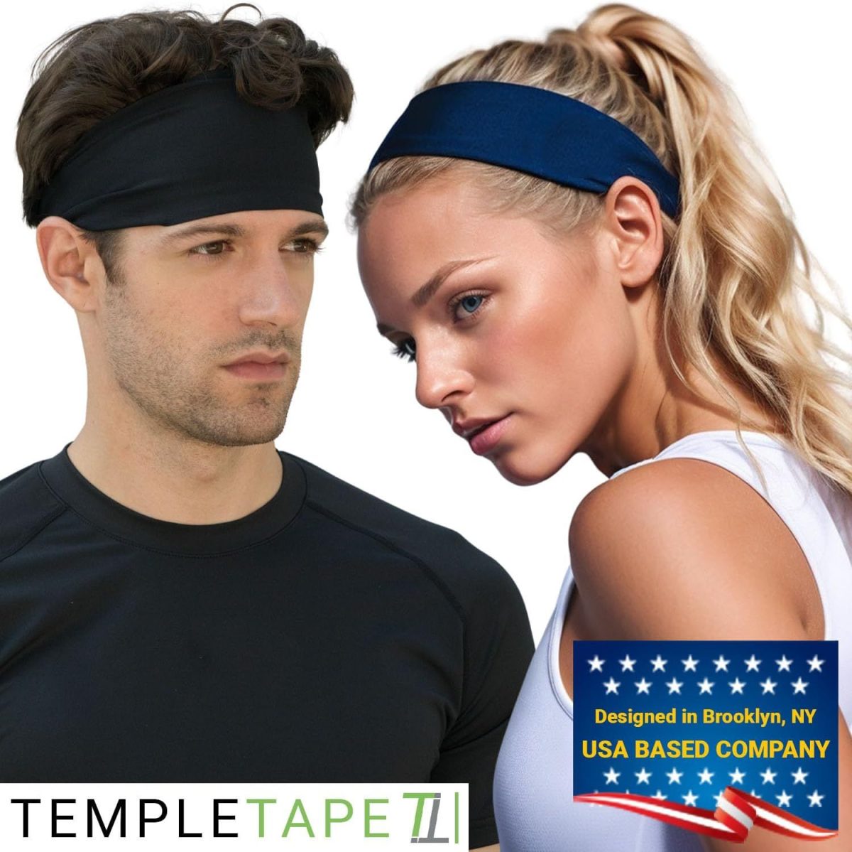 Sweat Band Workout Headbands for Women and Men - Sweatbands for Men - Moisture Wicking Sports Sweat Bands Headbands for Women, Running,Cycling,Yoga,Football Headband - Image 49