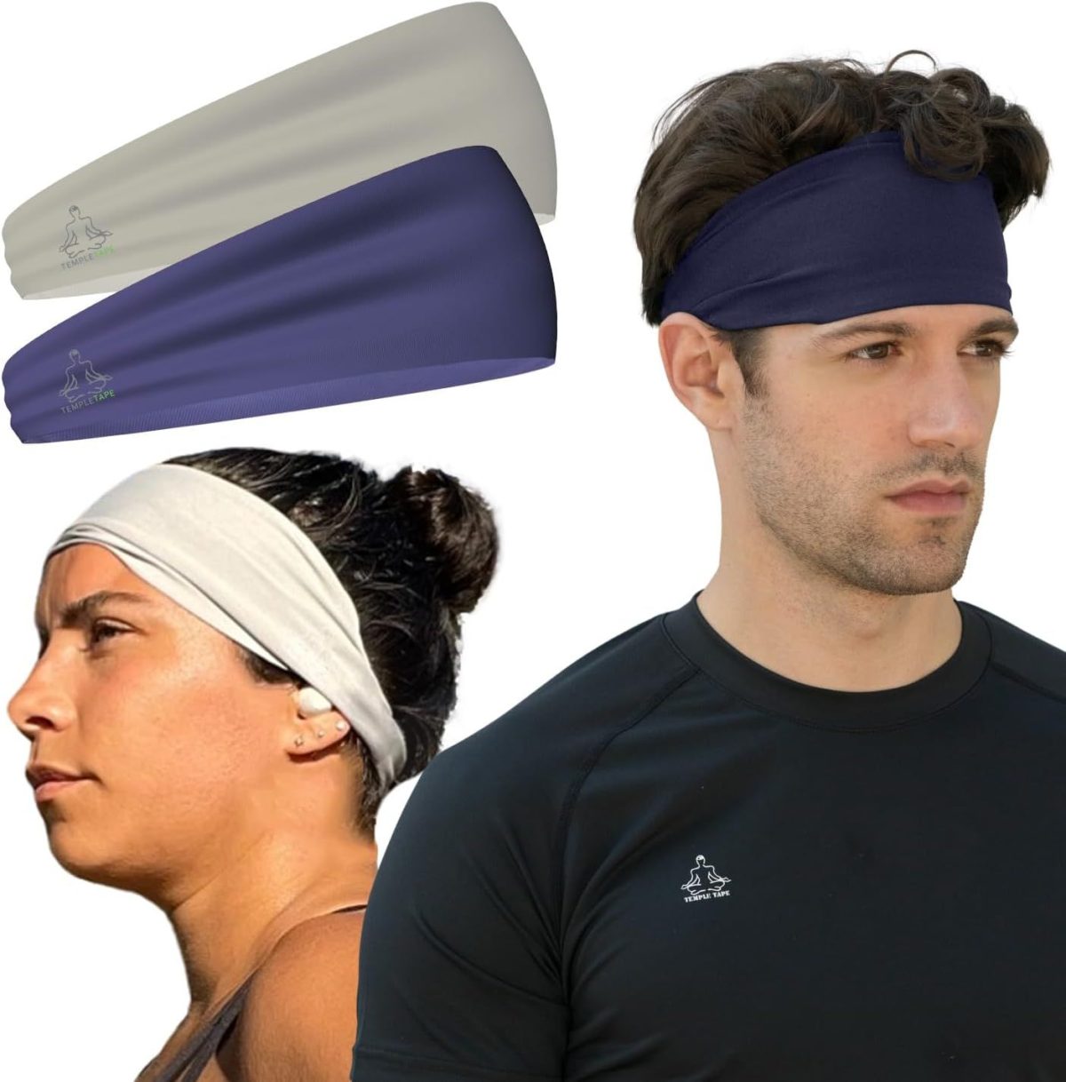Sweat Band Workout Headbands for Women and Men - Sweatbands for Men - Moisture Wicking Sports Sweat Bands Headbands for Women, Running,Cycling,Yoga,Football Headband - Image 20