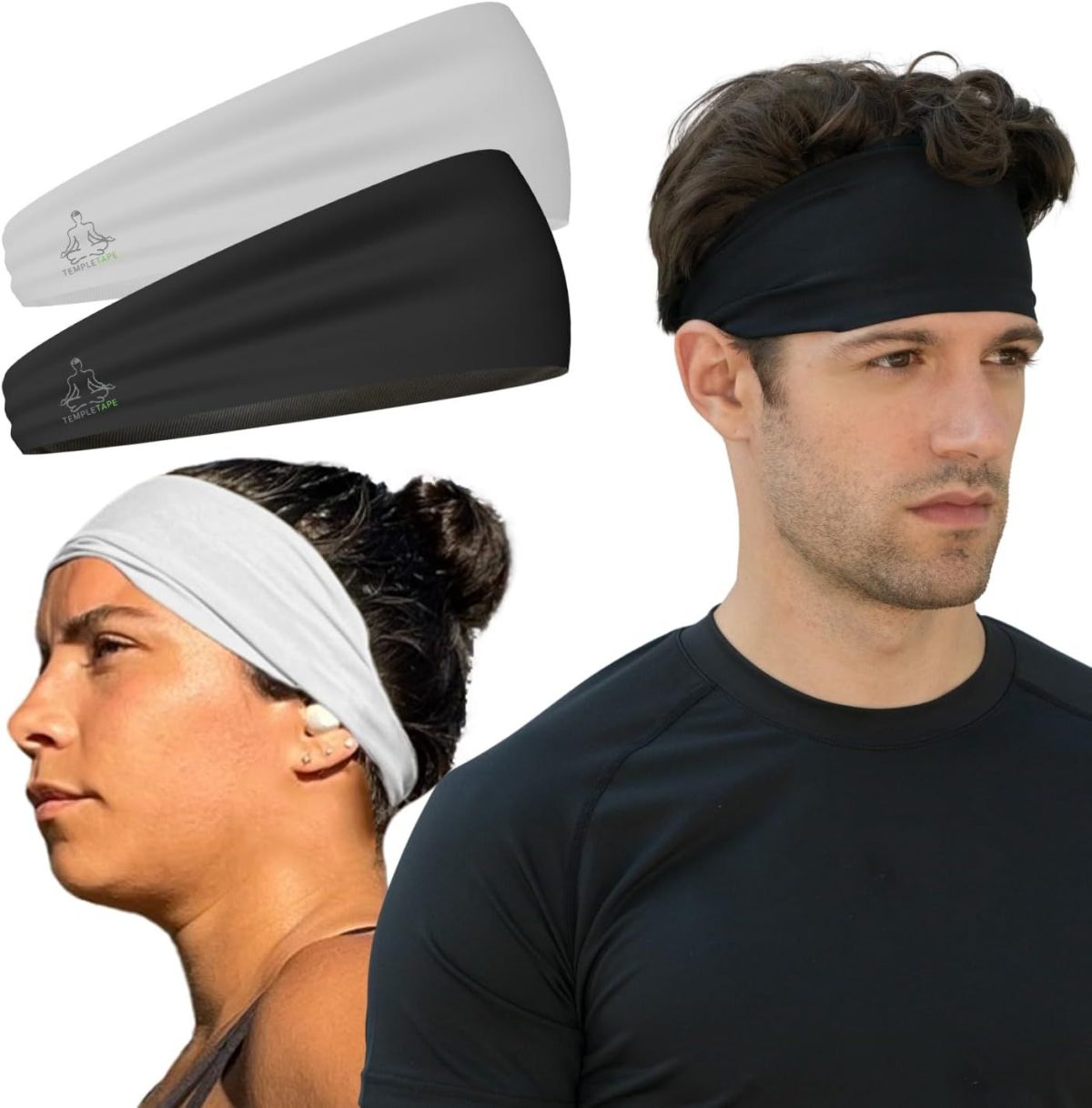 Sweat Band Workout Headbands for Women and Men - Sweatbands for Men - Moisture Wicking Sports Sweat Bands Headbands for Women, Running,Cycling,Yoga,Football Headband - Image 41
