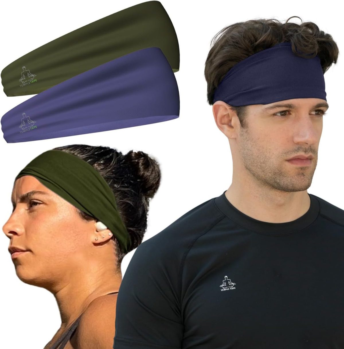 Sweat Band Workout Headbands for Women and Men - Sweatbands for Men - Moisture Wicking Sports Sweat Bands Headbands for Women, Running,Cycling,Yoga,Football Headband - Image 50