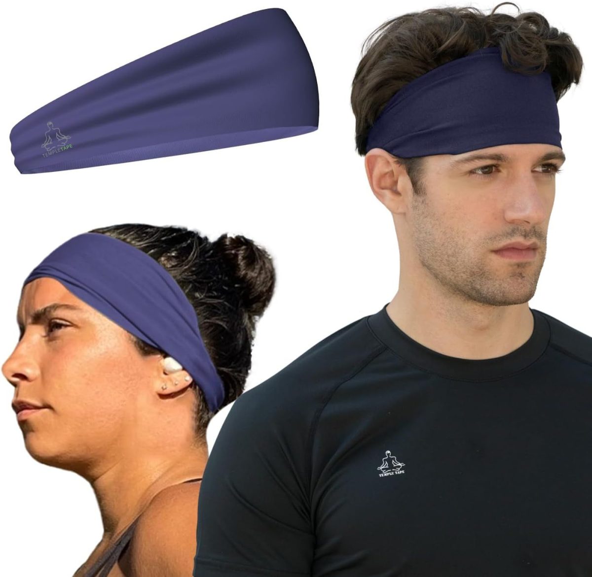 Sweat Band Workout Headbands for Women and Men - Sweatbands for Men - Moisture Wicking Sports Sweat Bands Headbands for Women, Running,Cycling,Yoga,Football Headband - Image 23