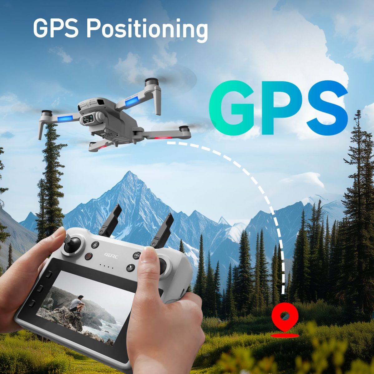 4DF8 4.5" Screen GPS Drone with Camera for Adults, Auto Return/Follow Me 5G FPV,gifts - Image 2