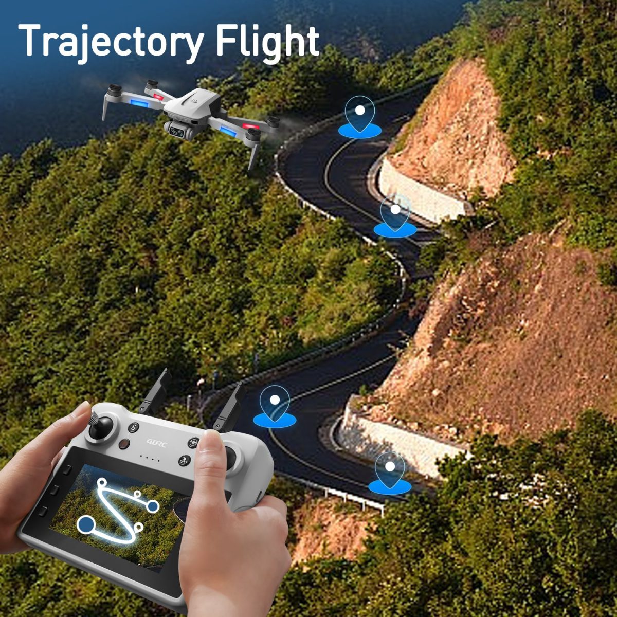 4DF8 4.5" Screen GPS Drone with Camera for Adults, Auto Return/Follow Me 5G FPV,gifts - Image 6